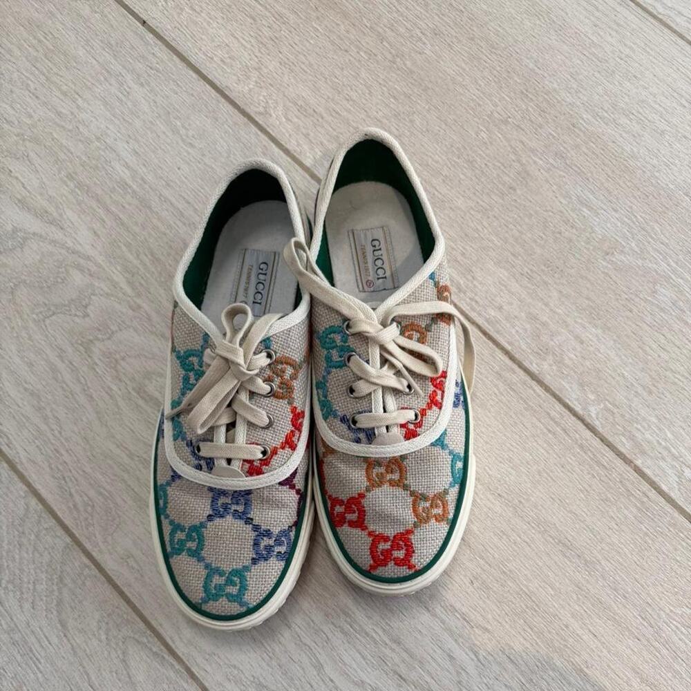 Rare gucci tennis 1977 multi color US Women 10.5/40.5